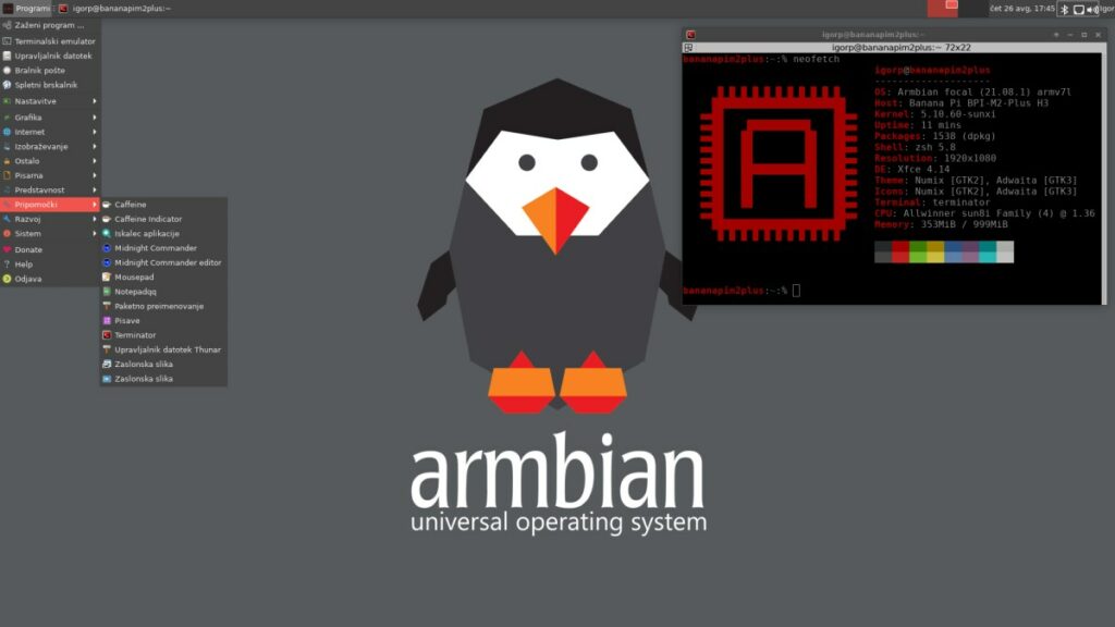 Armbian 21.08 lançado com os desktops Xfce, Cinnamon e Budgie
