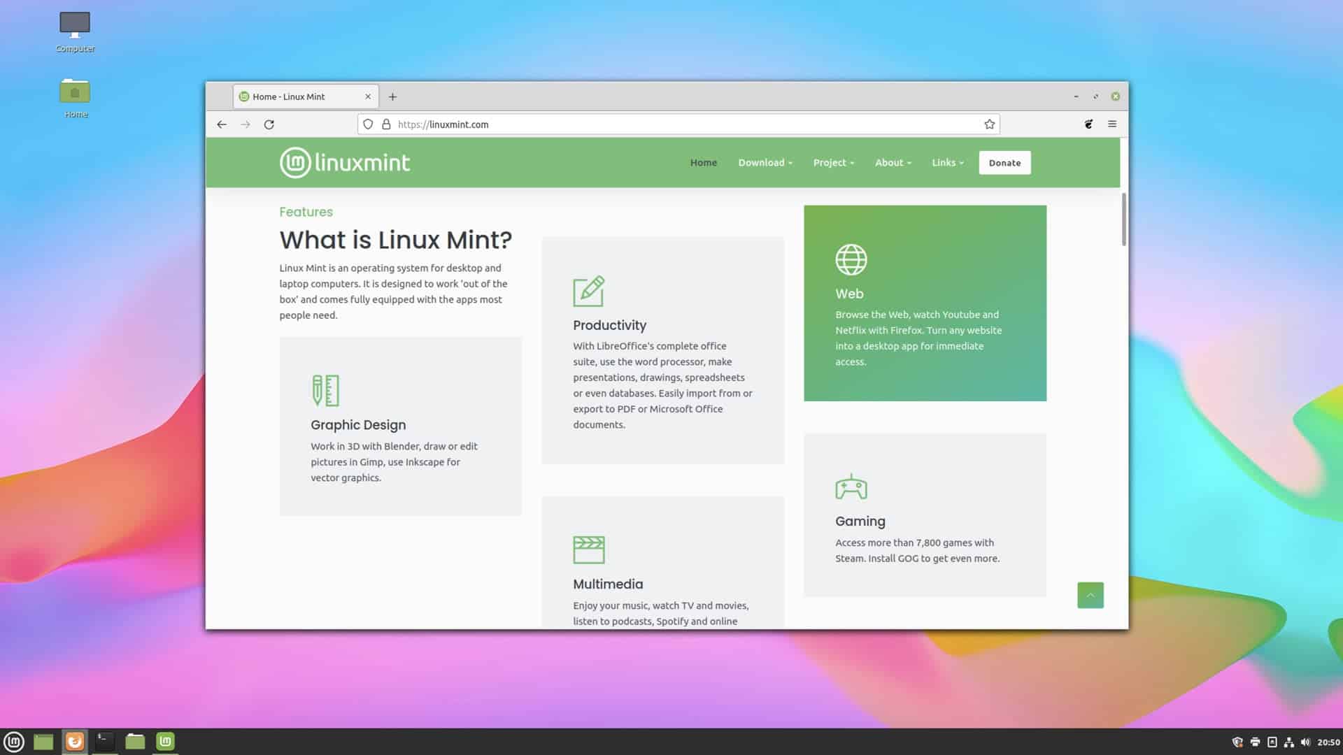 Linux Mint já tem novo site