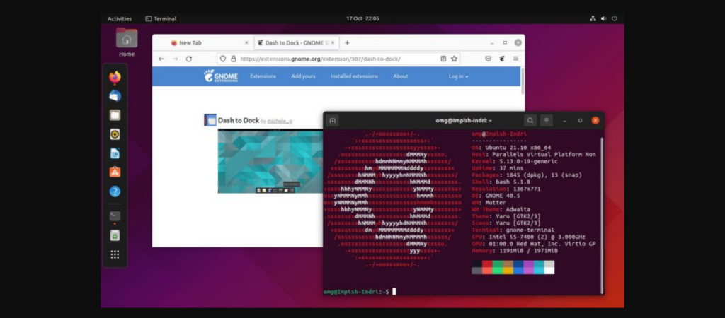 Dash to Dock finalmente adiciona suporte GNOME 40