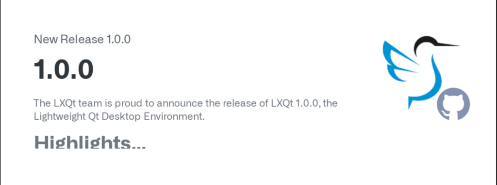 LXQt 1.0 é lançado após oito anos em desenvolvimento