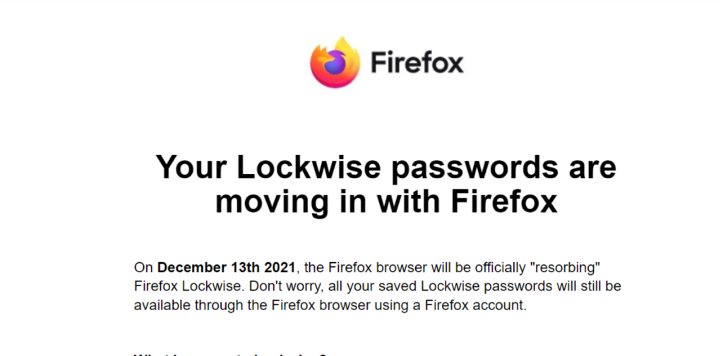Mozilla encerra o suporte para o aplicativo de gerenciamento de senhas Firefox Lockwise