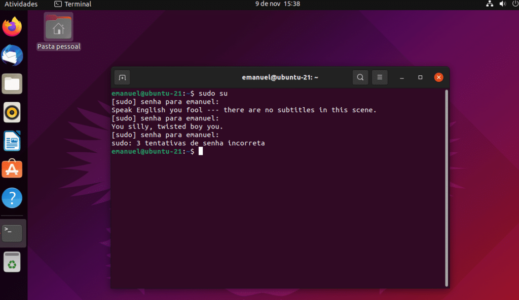 Saiba como fazer o Terminal Linux insultar você!