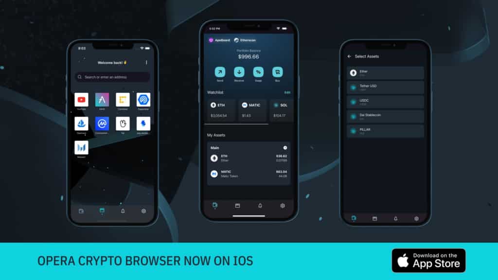 Opera lança versão para iOS do Crypto Browser