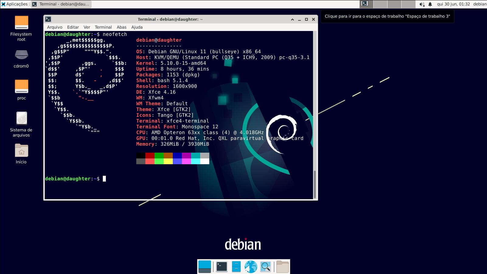 Como criar o Debian bootável e persistente em dispositivo externo