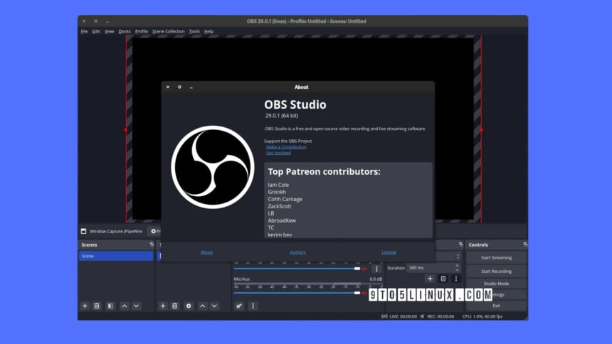 OBS Studio 29.1 promete gravação de áudio sem perdas