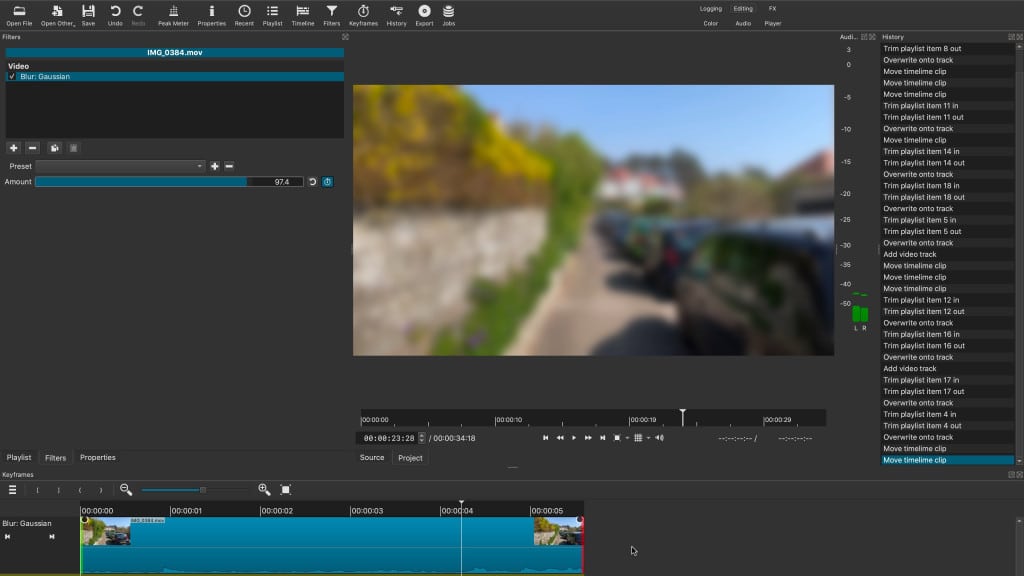 Editor de vídeo Shotcut 23.04 traz suporte a Qt 6 e FFmpeg 6