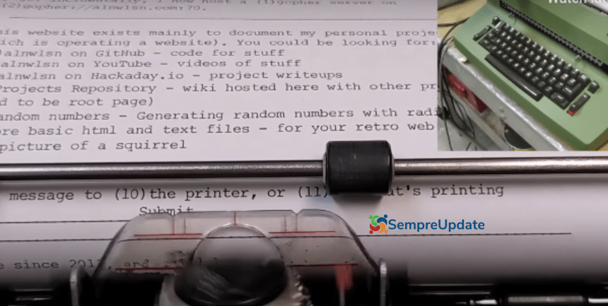 Engenheiro faz máquina de escrever funcionar com Linux