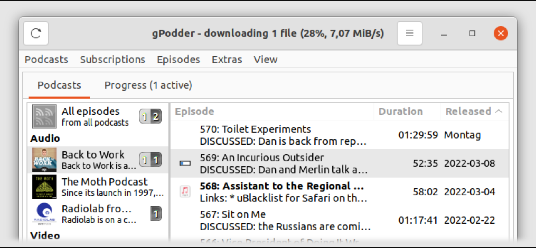 Cliente de podcast de código aberto gPodder tem novo lançamento