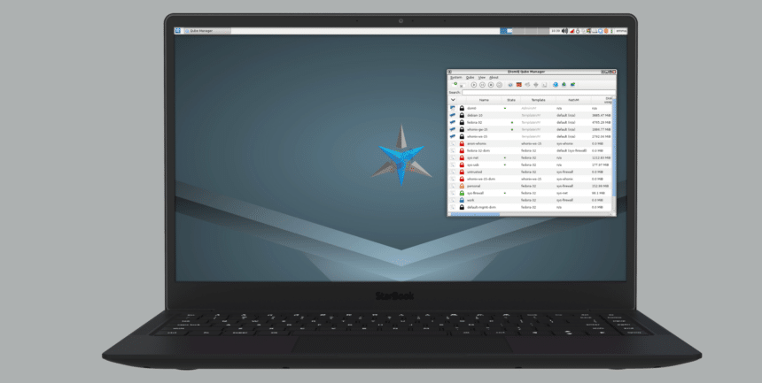 Distribuição Linux Qubes OS vem pré-instalado em laptops StarBook Mk VI Linux