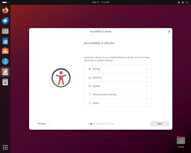 Ubuntu 24.04 LTS Desktop Installer adiciona novas opções de acessibilidade