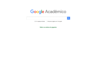 página inicial do Google Acadêmico