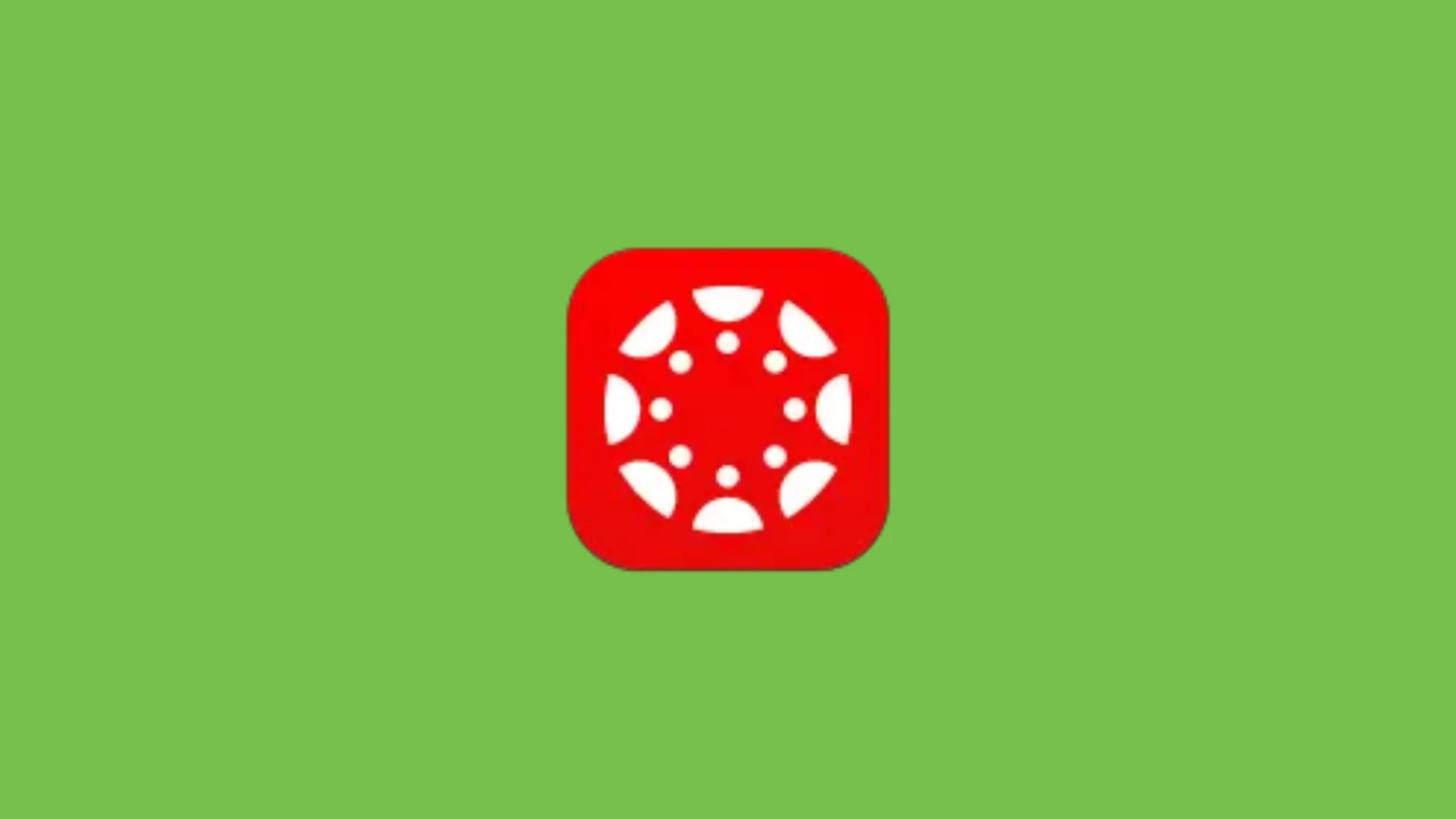 Imagem com a logomarca do QCanvas com fundo verde
