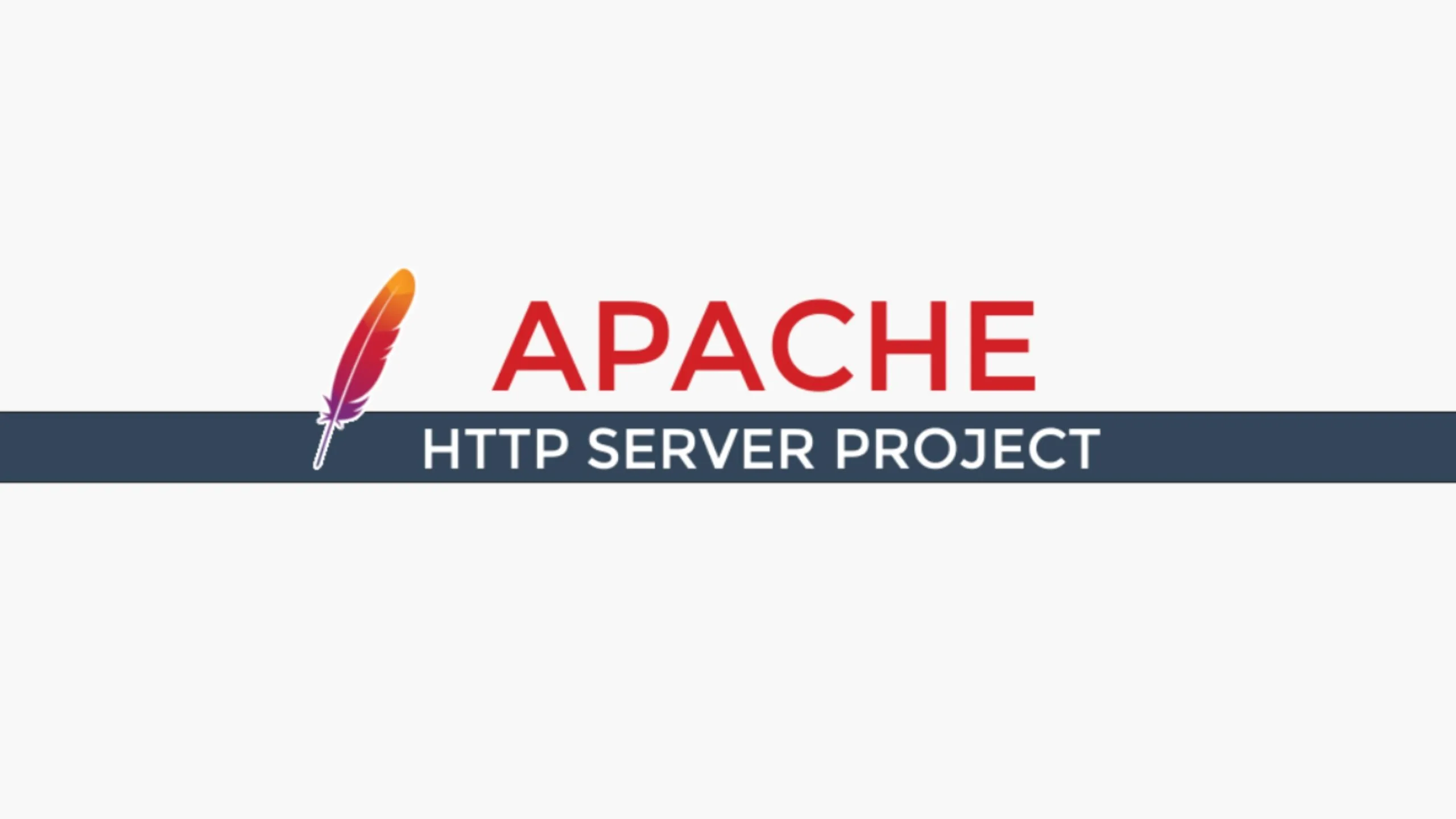 Imagem com a logomarca do Apache com fundo branco