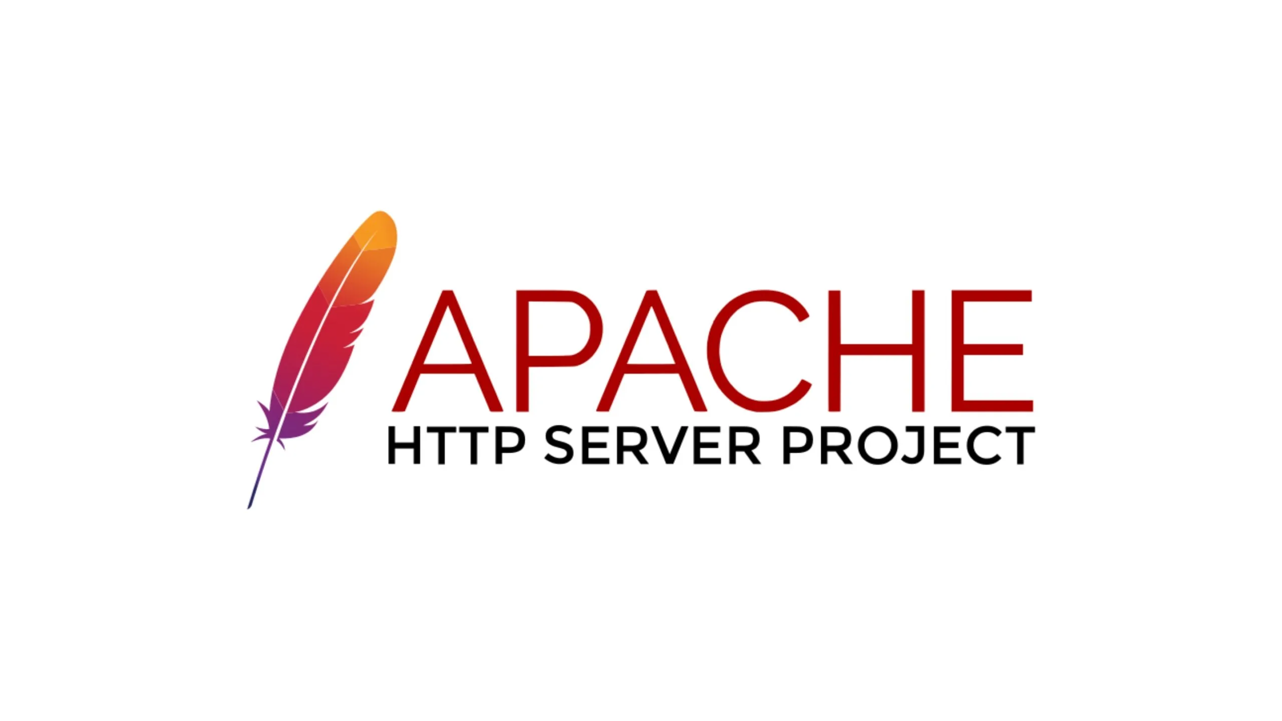 Imagem com a logomarca do Apache com fundo branco