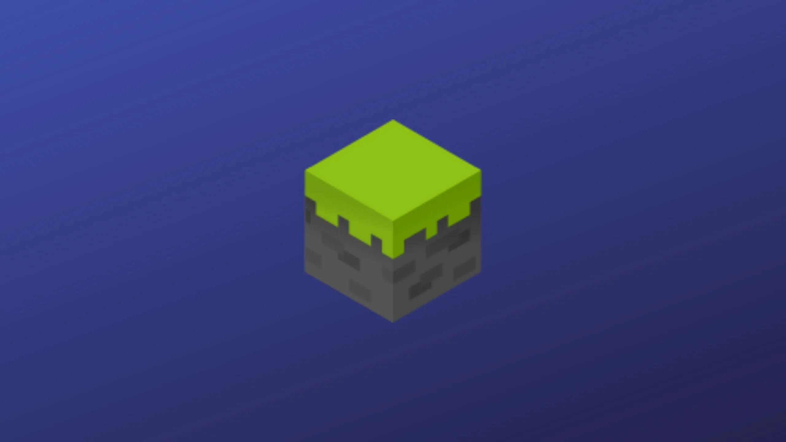 Imagem da logomarca do Minecraft Bedrock Launcher com fundo azul