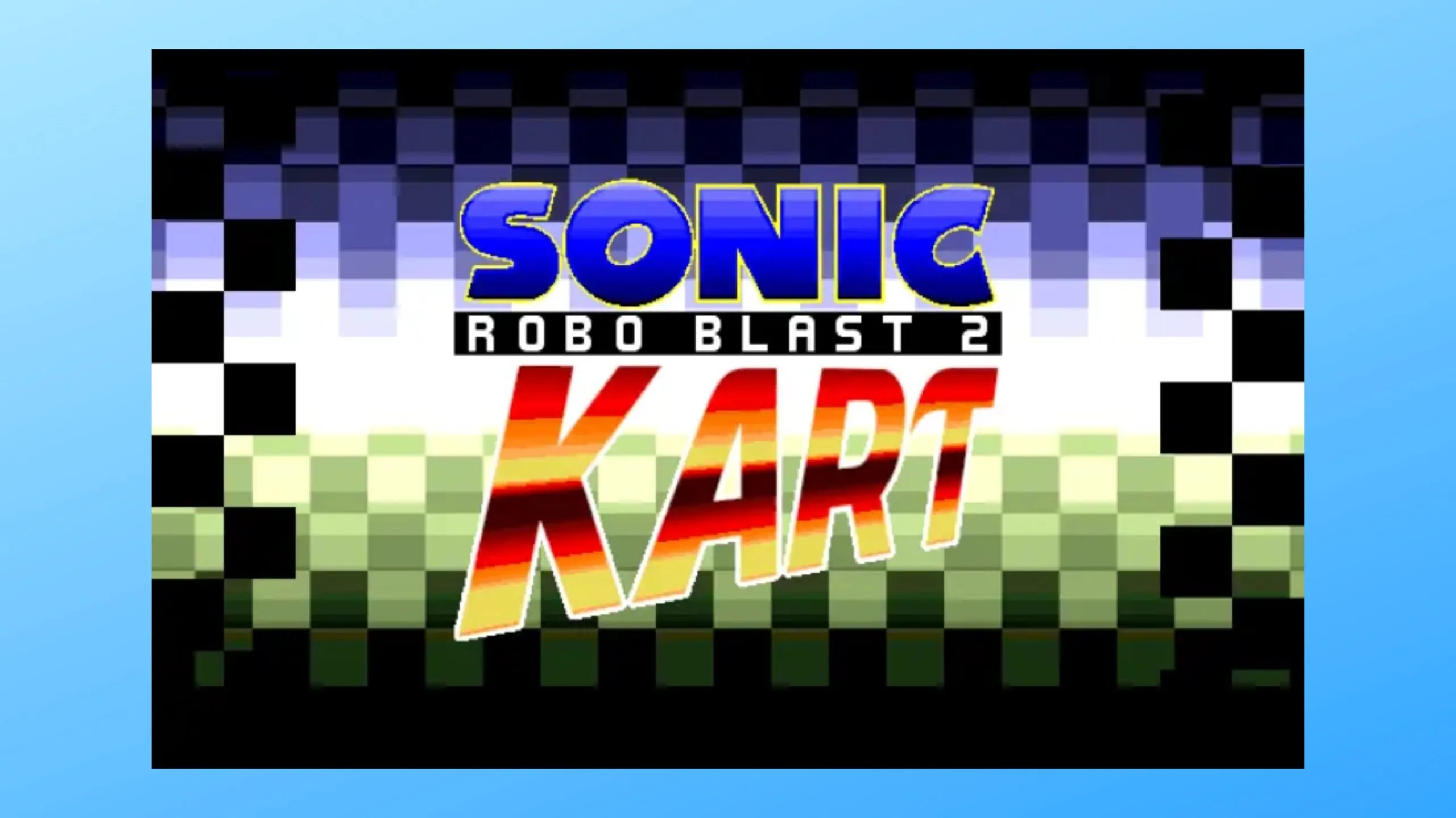 Imagem com interface do Sonic Robo Blast com fundo azul