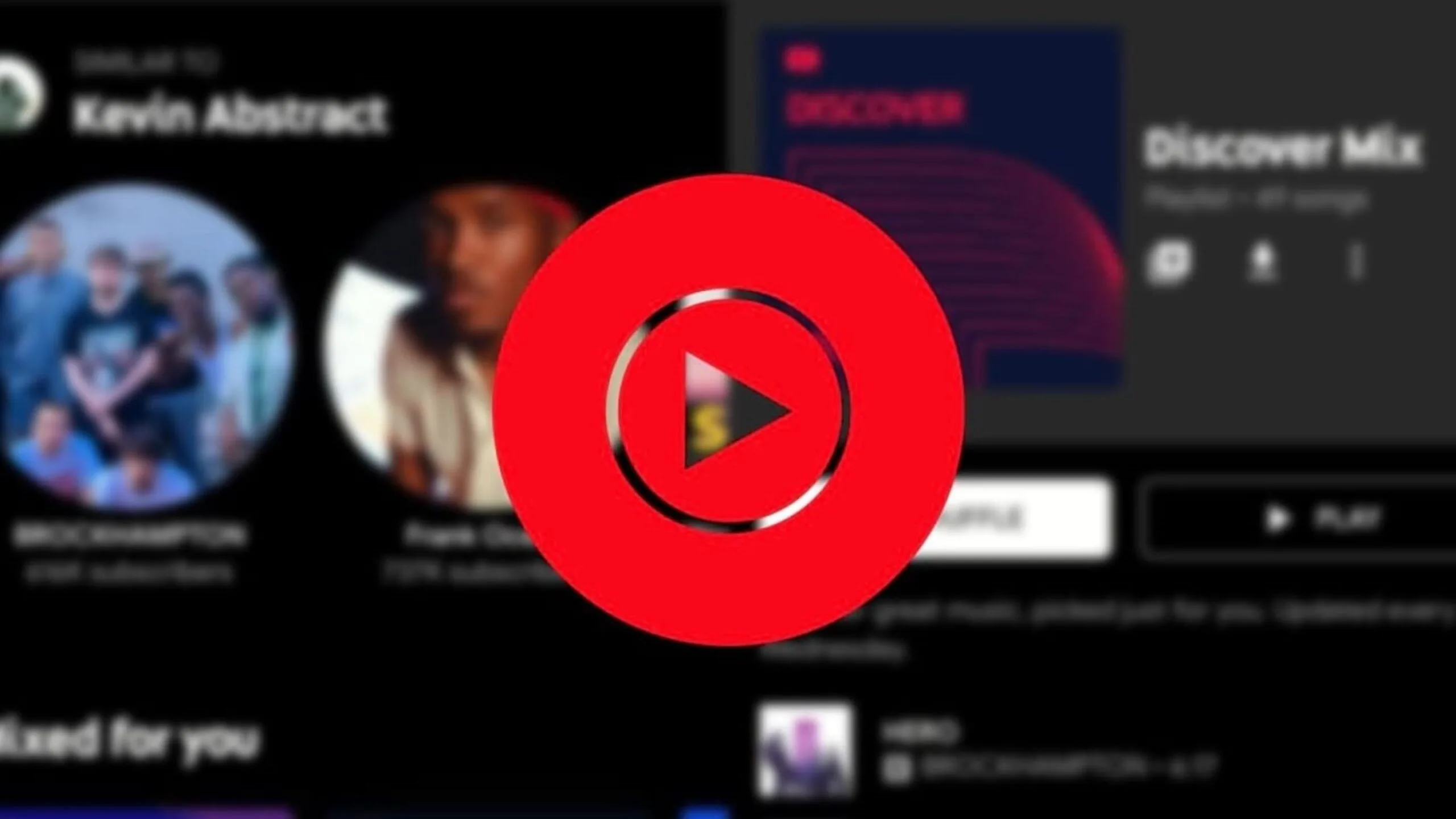 Imagem com logomarca do Youtube Music