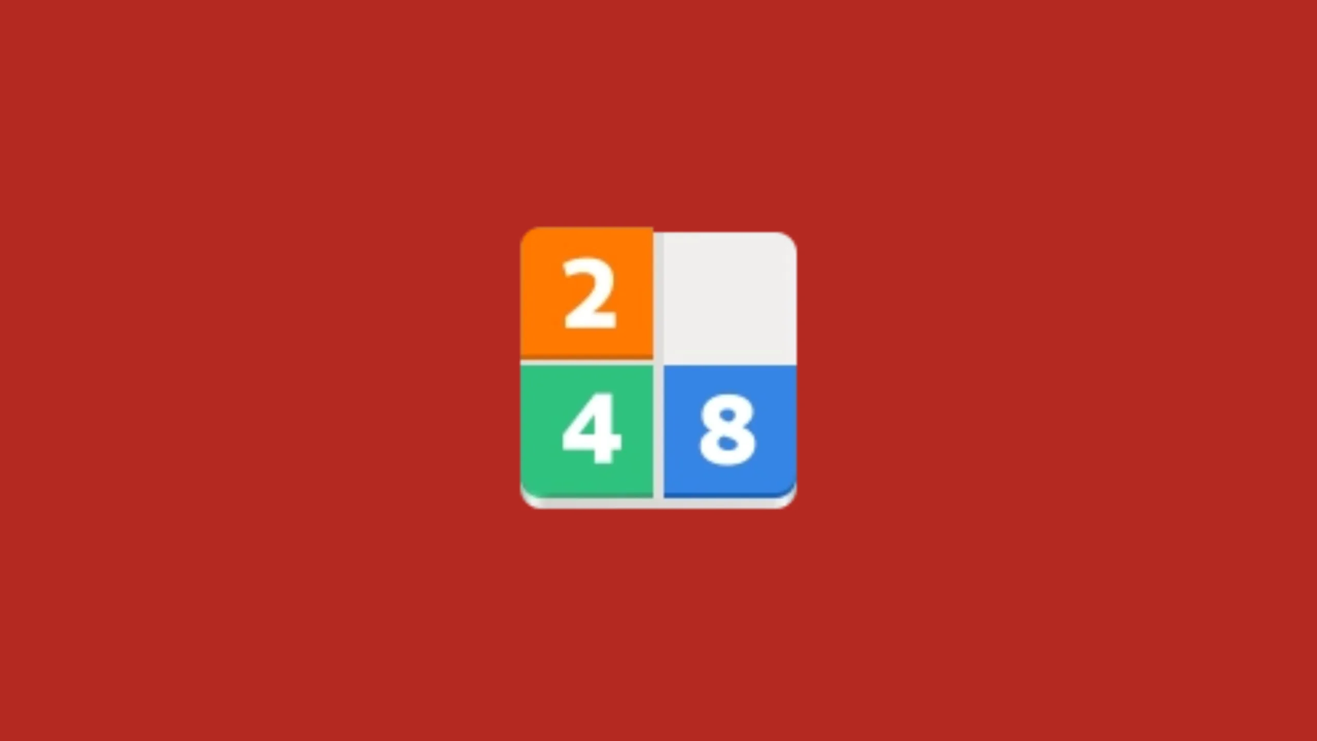 Como instalar o GNOME 2048 no Ubuntu, Fedora, Debian, RHEL, Mageia e mais 1 Imagem com a logomarca do GNOME 2048 com fundo vermelho
