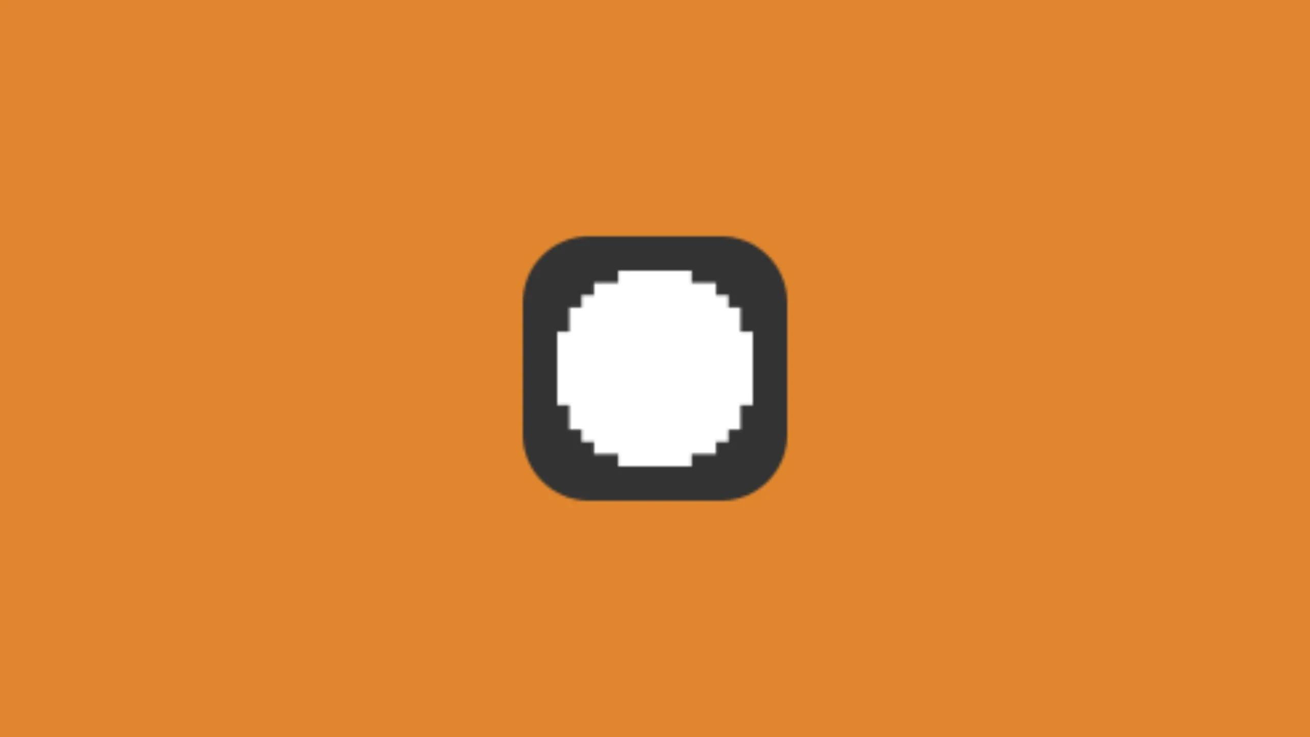 Imagem com a logomarca do Pong by Yesser com fundo laranja