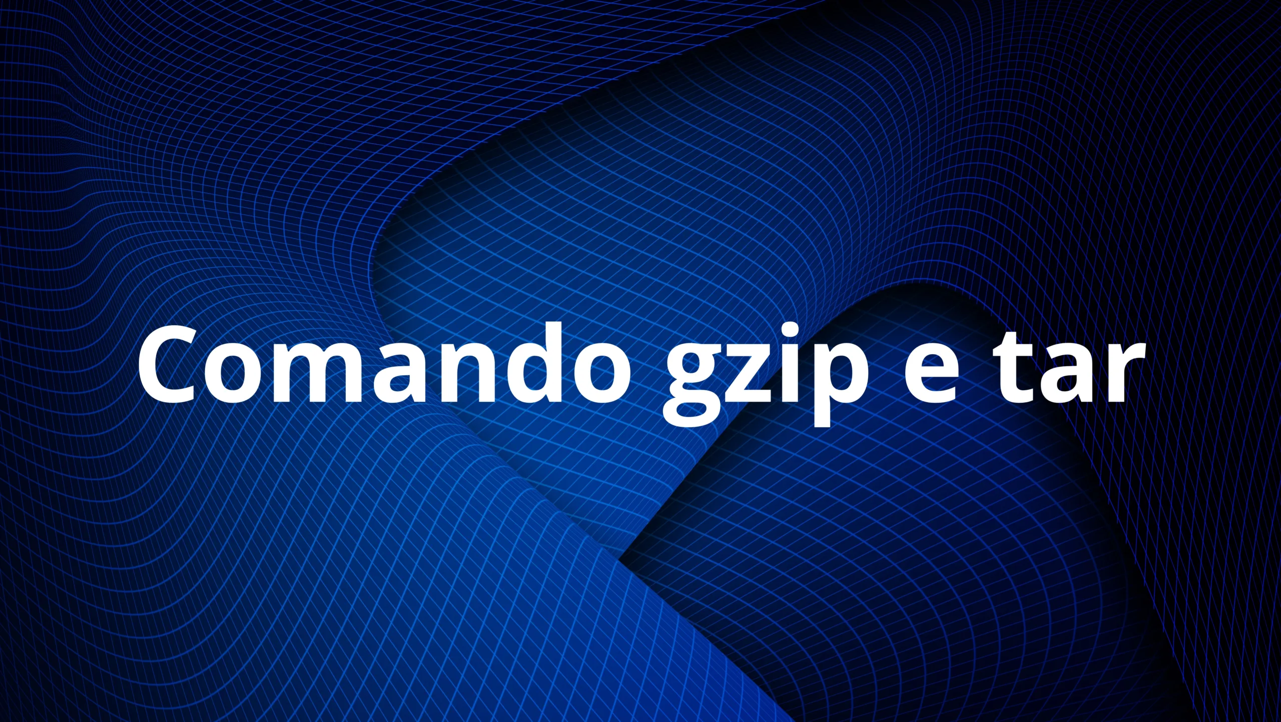 Ilustração de pinguim do Linux com a palavra 'Comando gzip e tar' em fundo de código digital, representando o uso dos comandos gzip e tar para compressão de arquivos no Linux