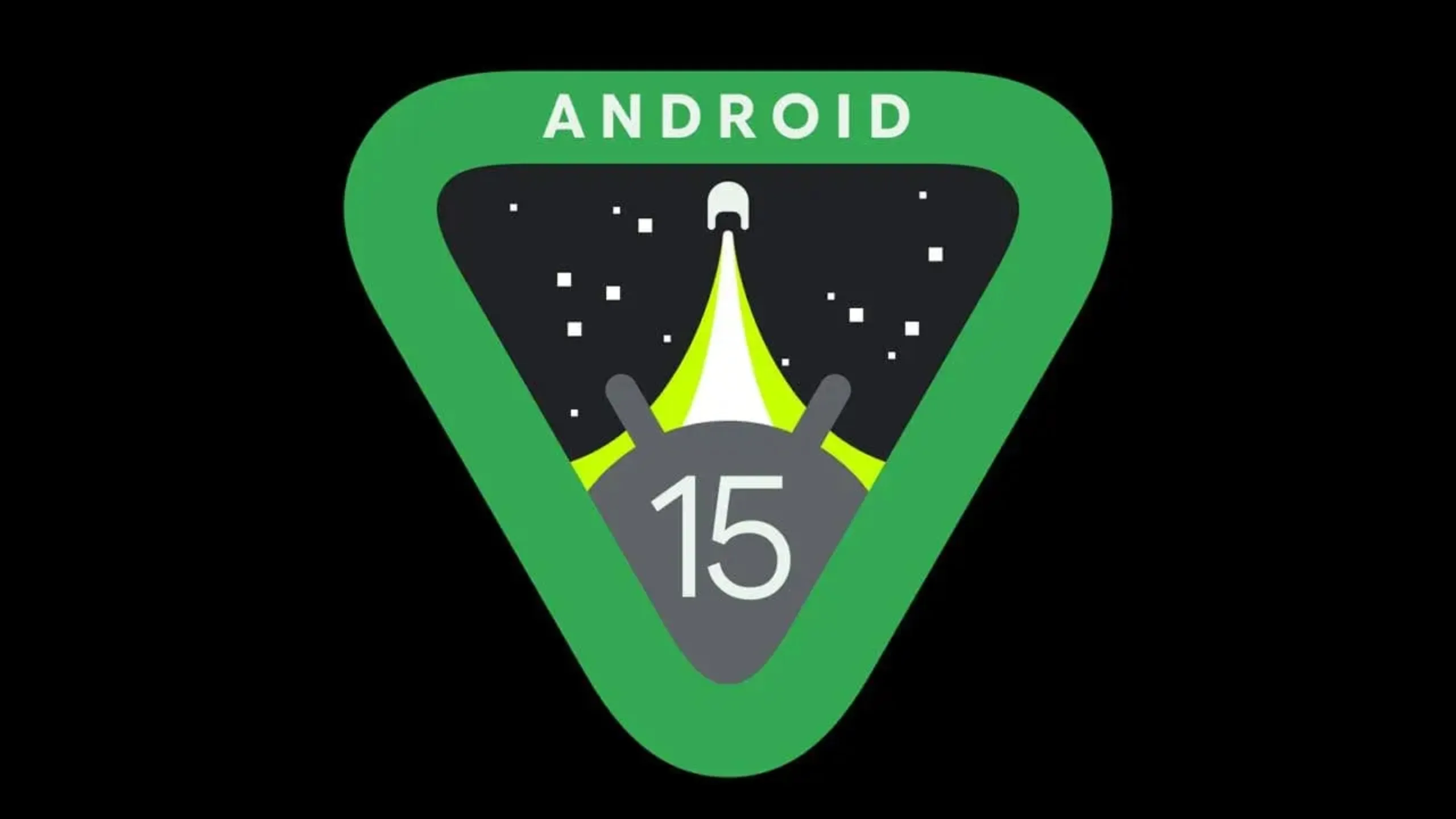 Imagem com a logo do Android 15