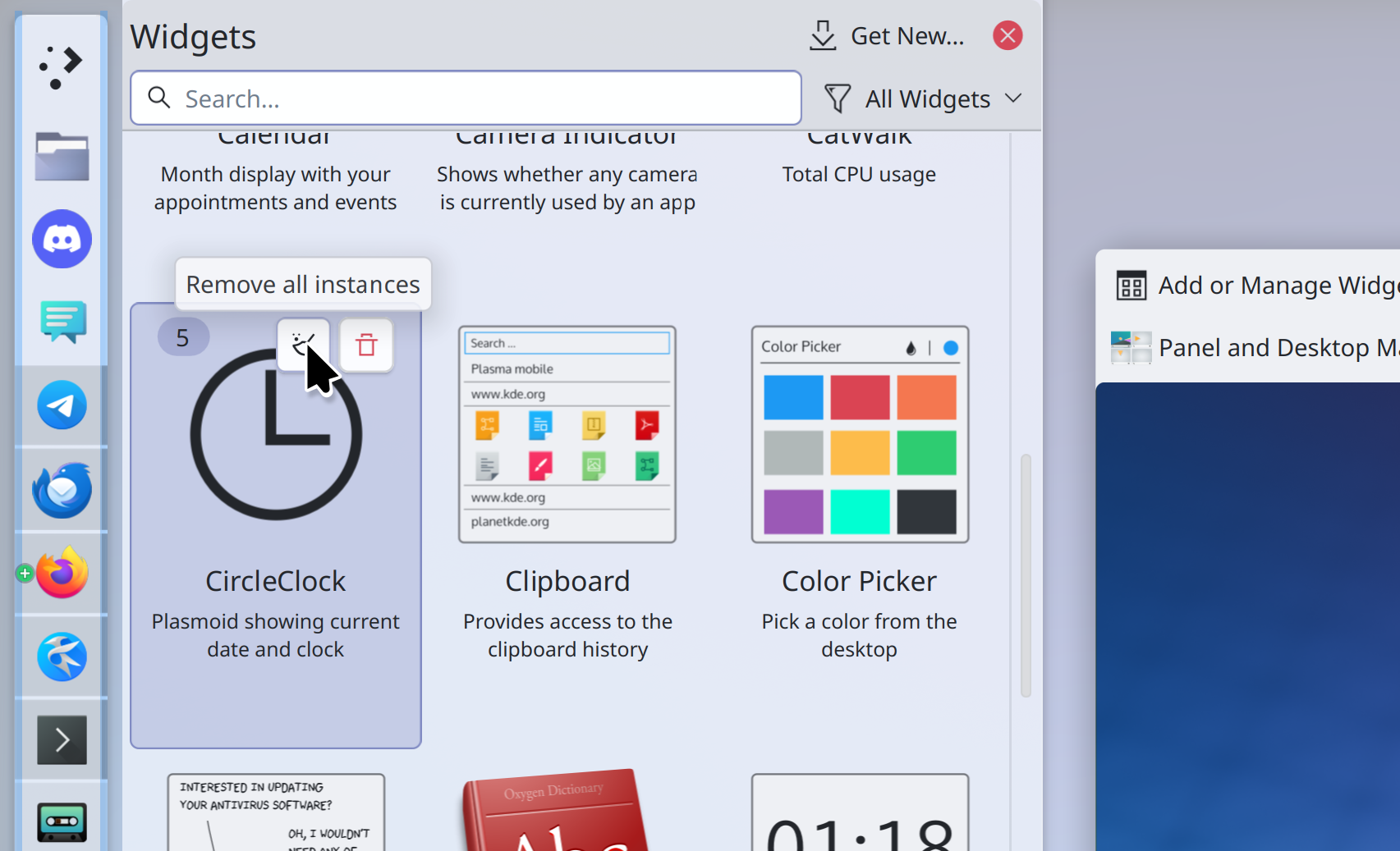 screeshot do KDE Plasma 6.2 exibindo novos recursos implementados