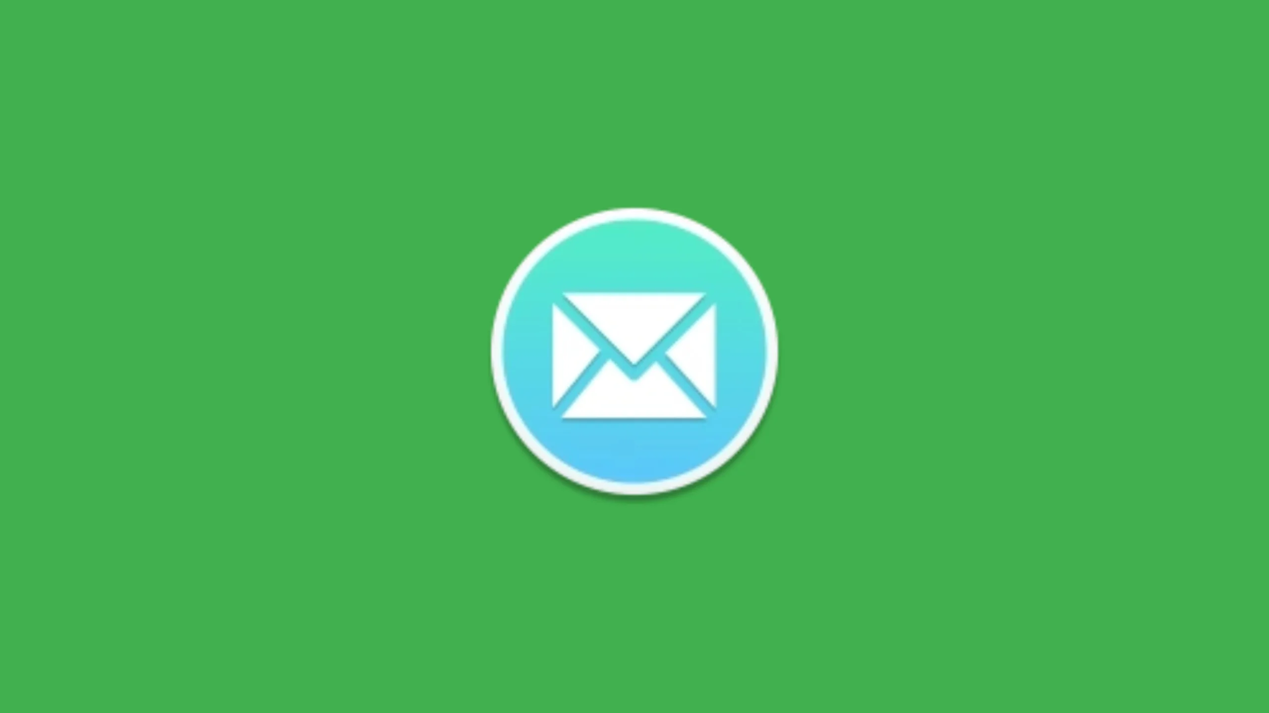 Imagem com a logomarca do Mailspring com fundo verde
