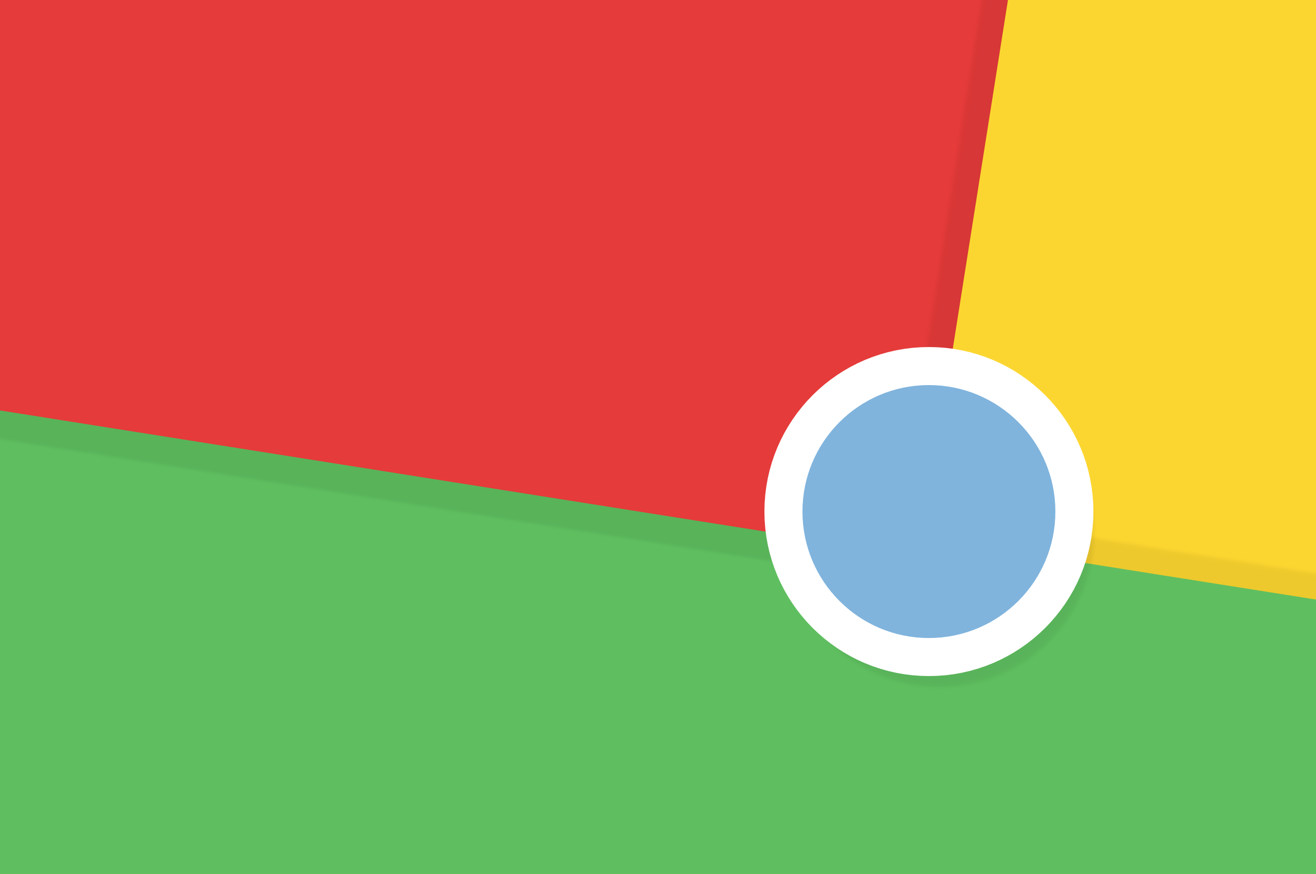 Imagem com as cores vermelha, amarela, verde e um circulo azul remetendo as cores da logo do Google Chrome.