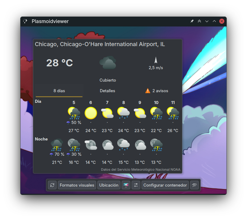 kde plasma 6.2 beta previsao do tempo