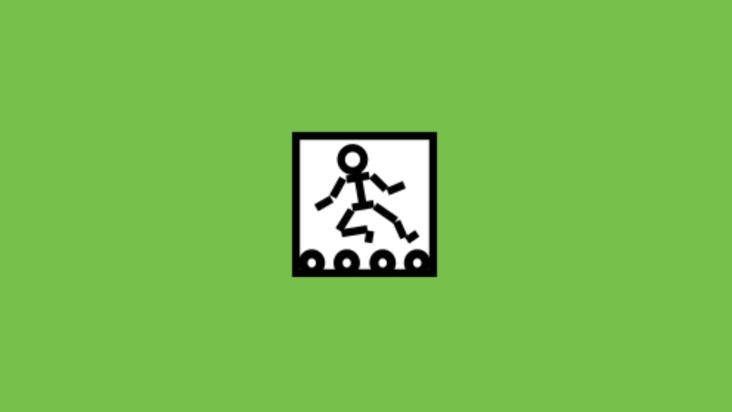 Imagem com a logomarca do Flip Sticks com fundo verde