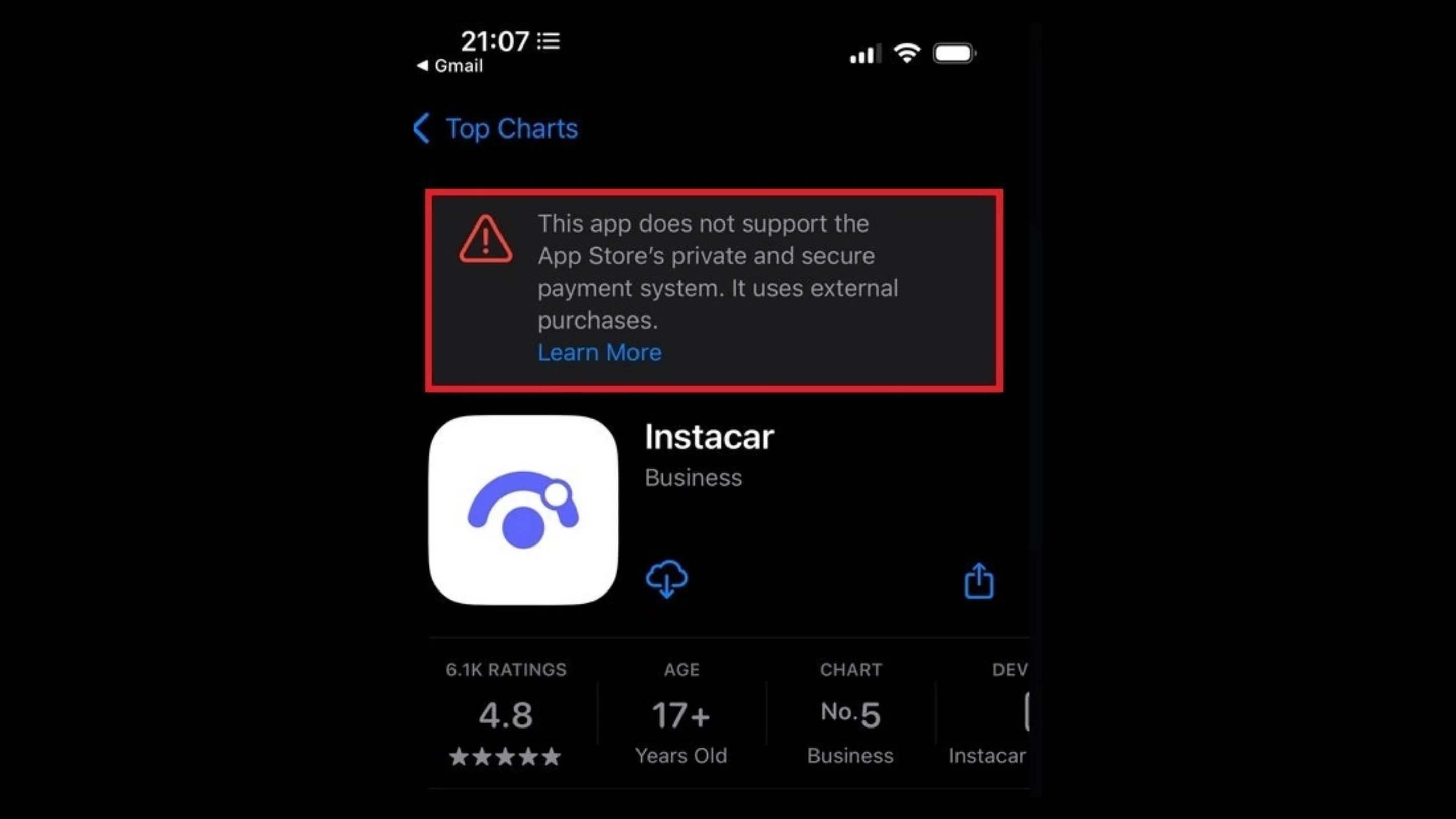 Apple pressiona usuários contra pagamentos externos na App Store 2 Pagamentos externos App Store