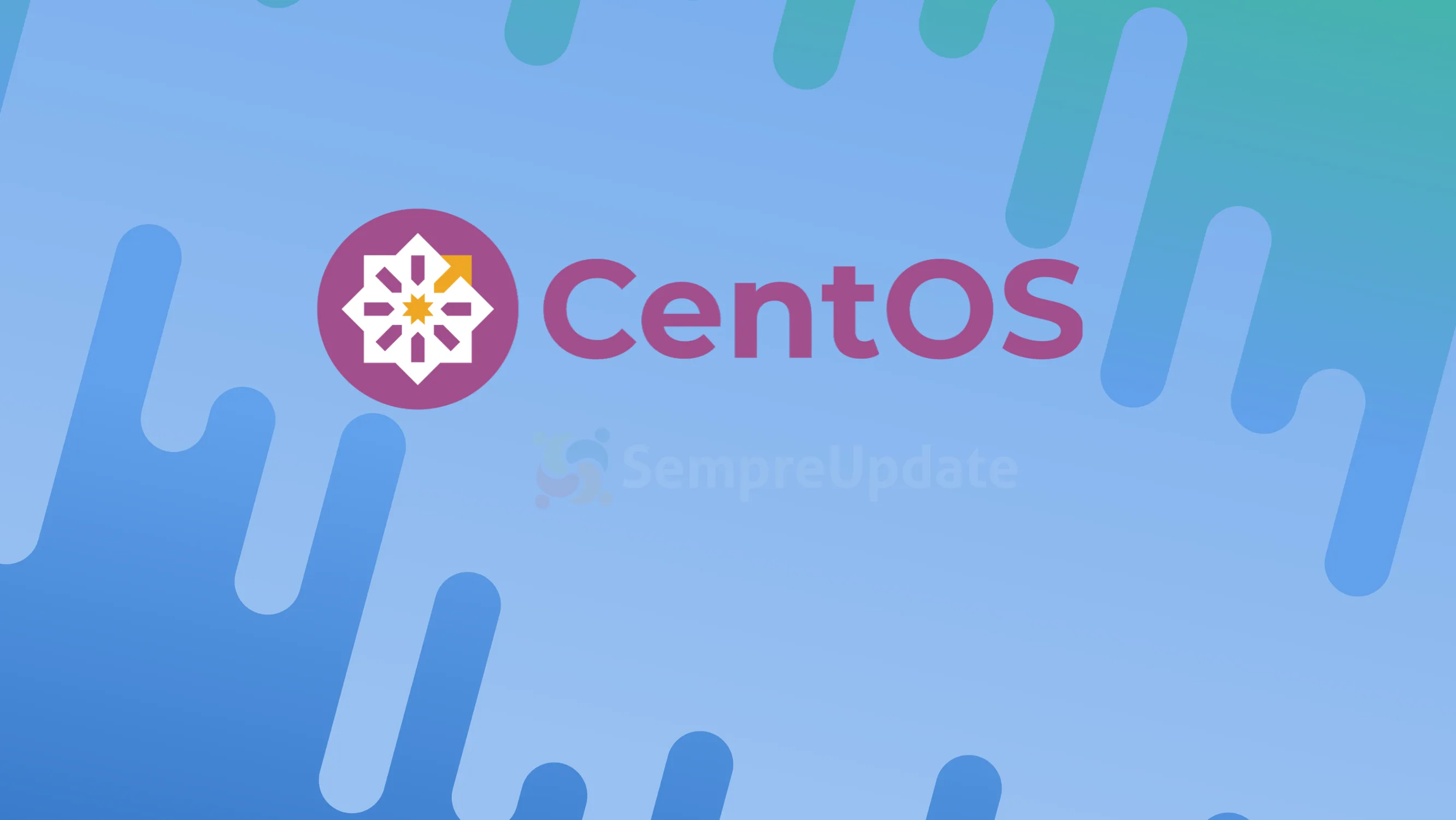 Logo do CentOS com fundo da arquitetura RISC-V e placa HiFive P550