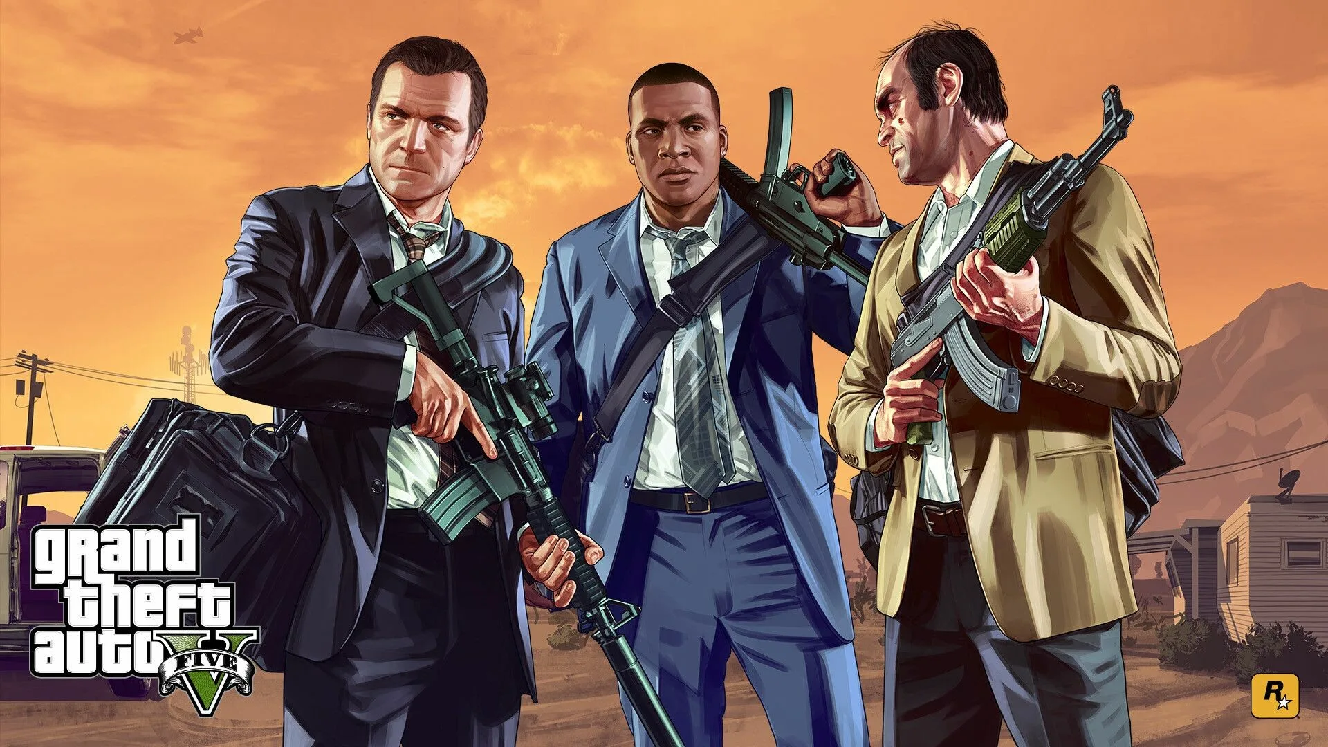 Personagem de GTA 5 usando celular para ativar códigos no jogo
