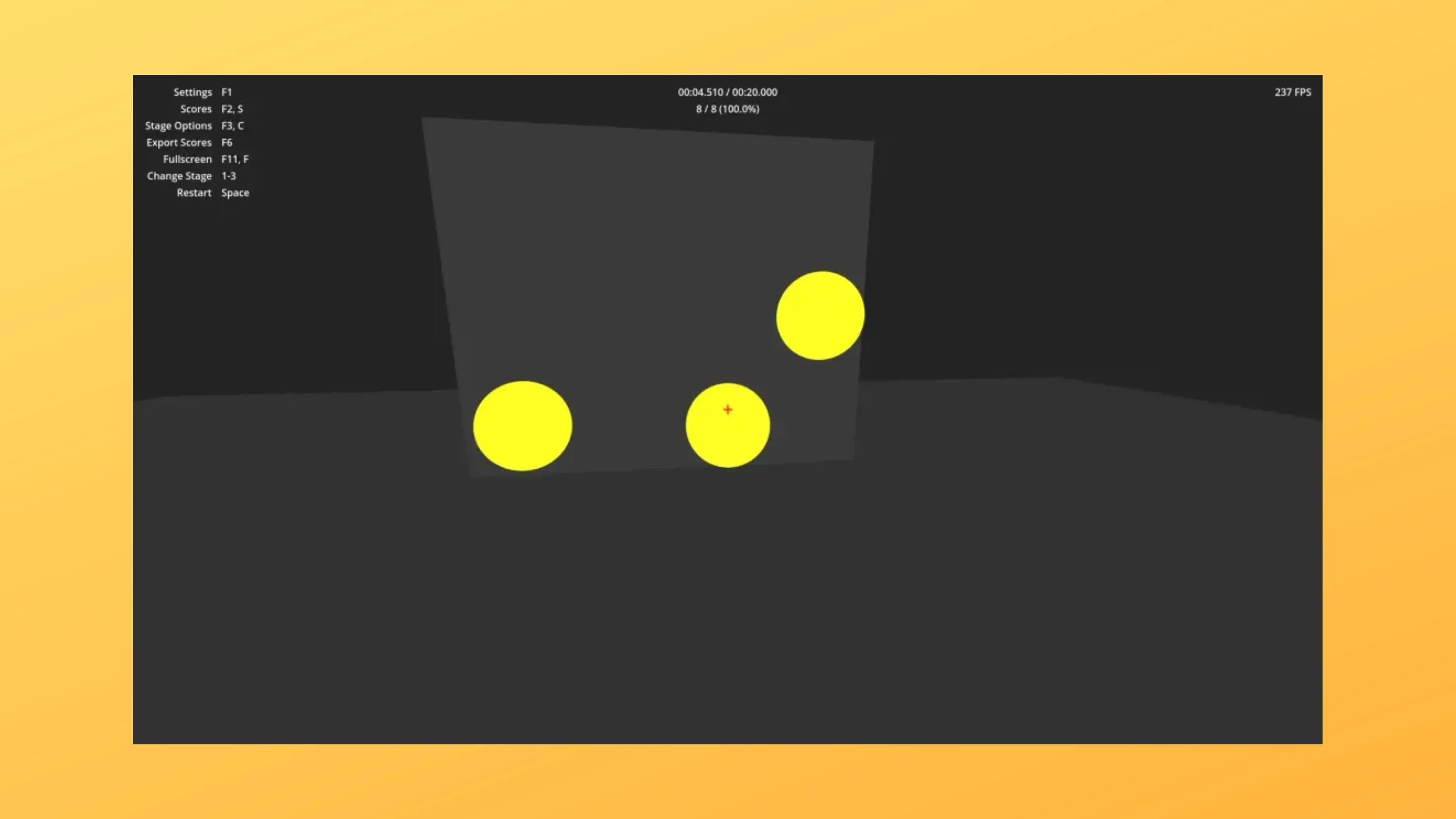 Imagem com a interface do Aim Train