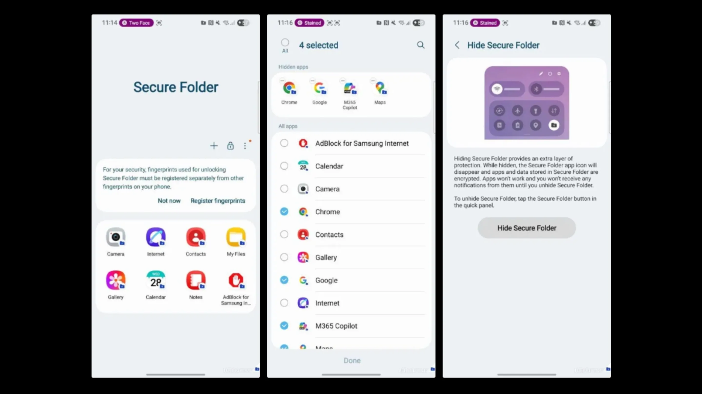 Pasta Segura no One UI 8 ganha botão para ocultar apps com um toque 2 Pasta segura Samsung