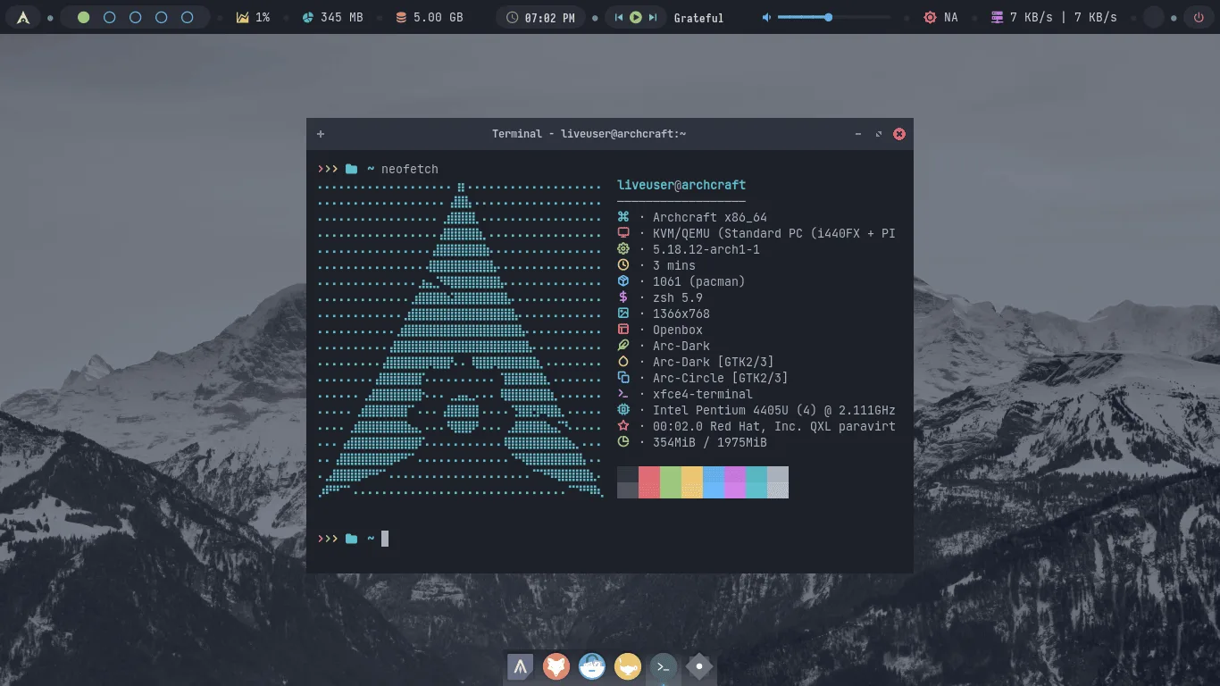 screenshot do openbox com janelas flutuantes