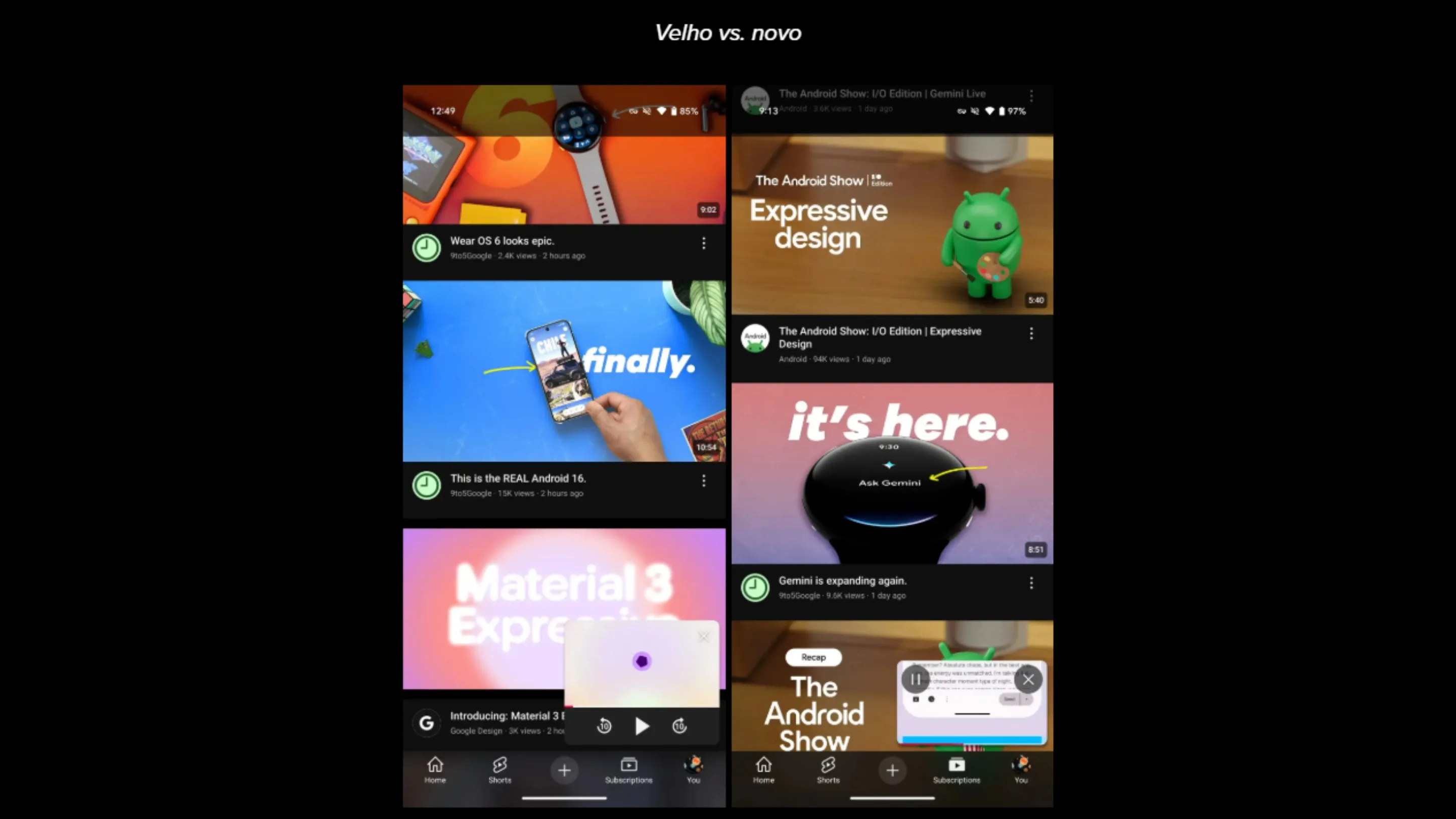 YouTube lança miniplayer reformulado para Android e iOS 2 Miniplayer YouTube
