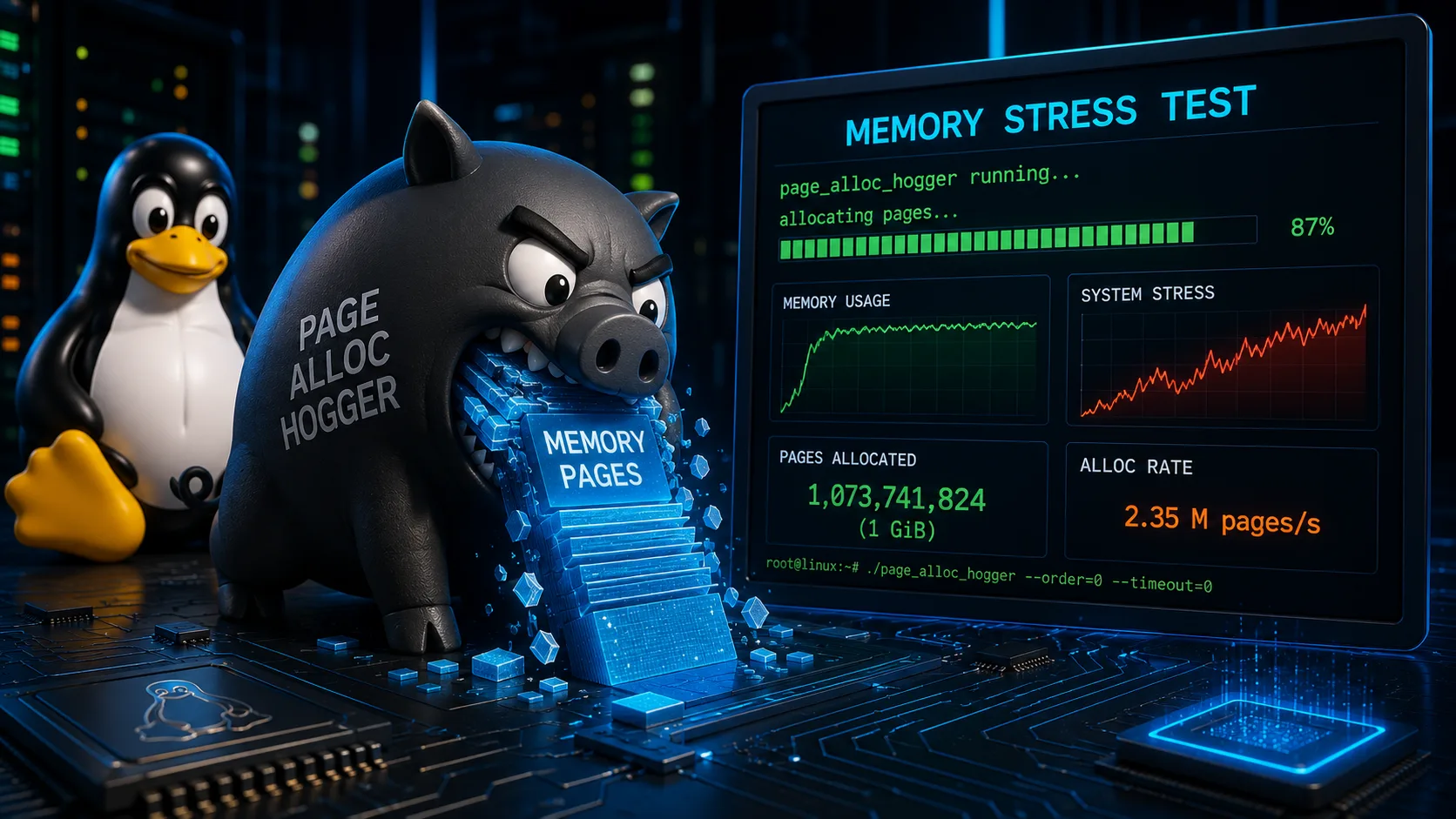 page alloc hogger teste memoria kernel