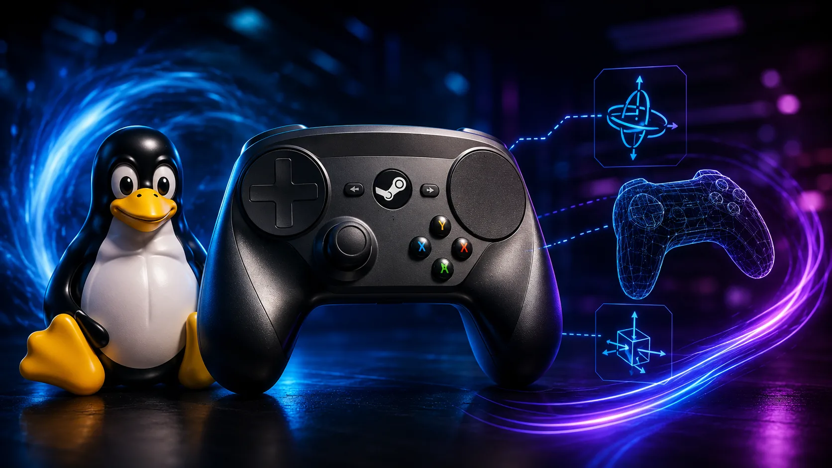 steam controller suporte giroscopio kernel linux 2