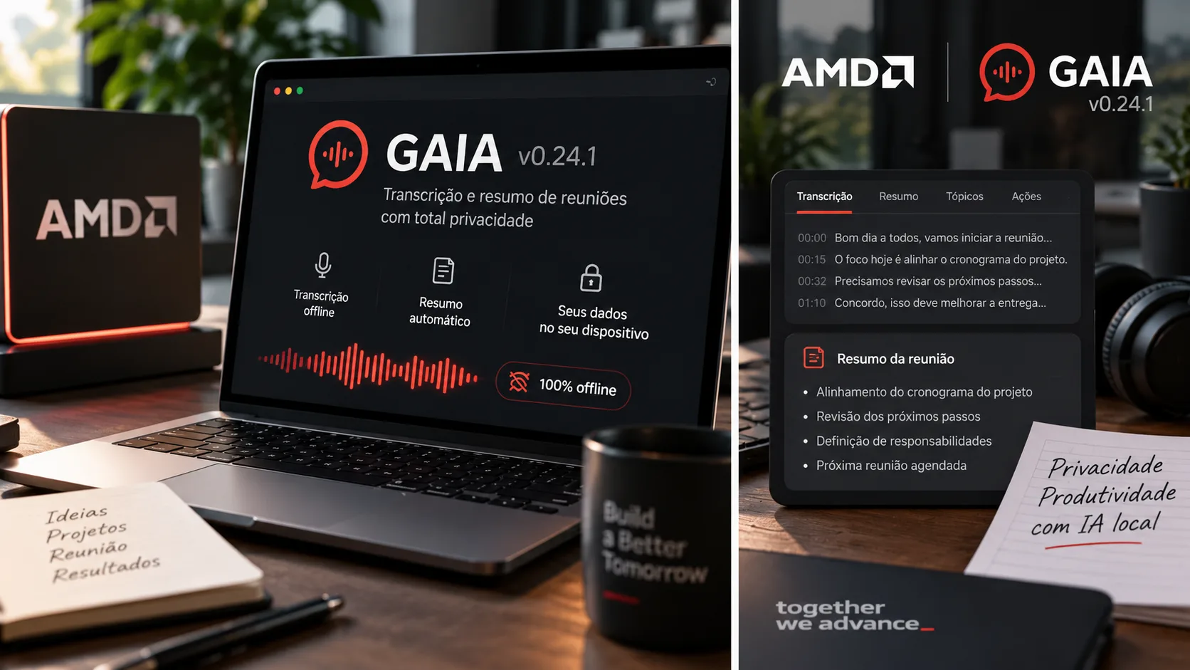 amd gaia v0 24 1 transcricao reunioes offline