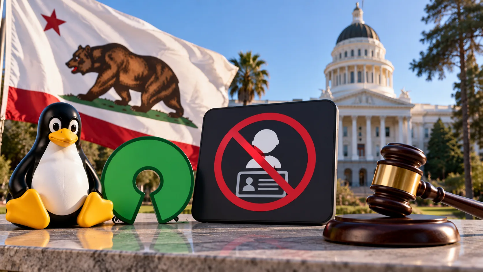 california isenta linux lei verificacao idade