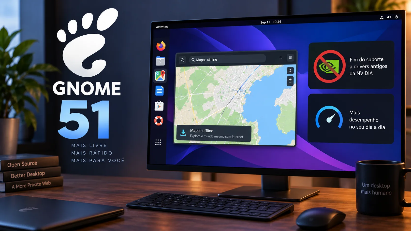 gnome 51 lancamento novidades