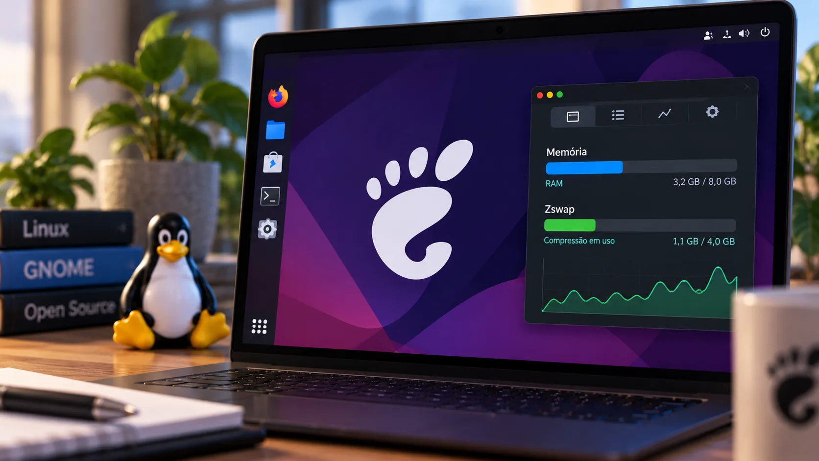 gnome os zswap padrao convey email