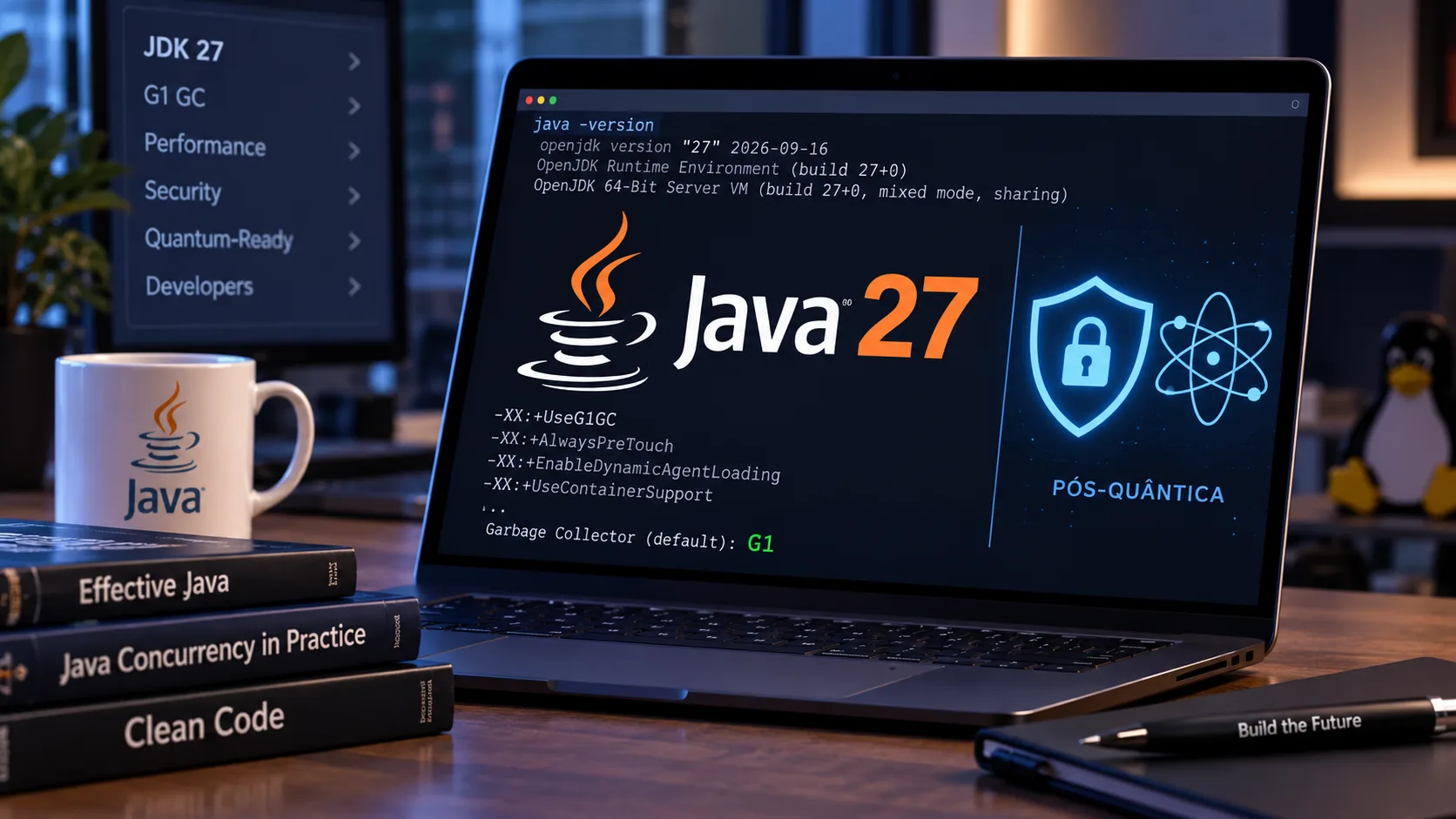 jdk 27 novidades g1 gc padrao criptografia pos quantica