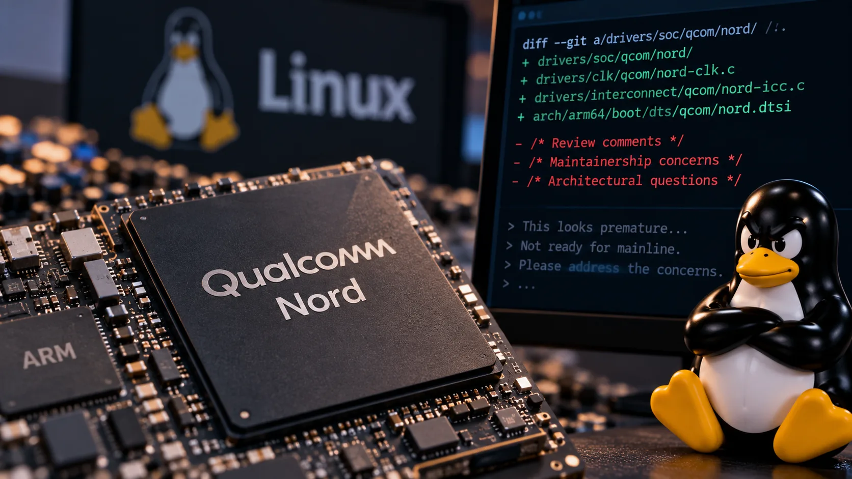 soc qualcomm nord vazamento kernel linux criticas ia