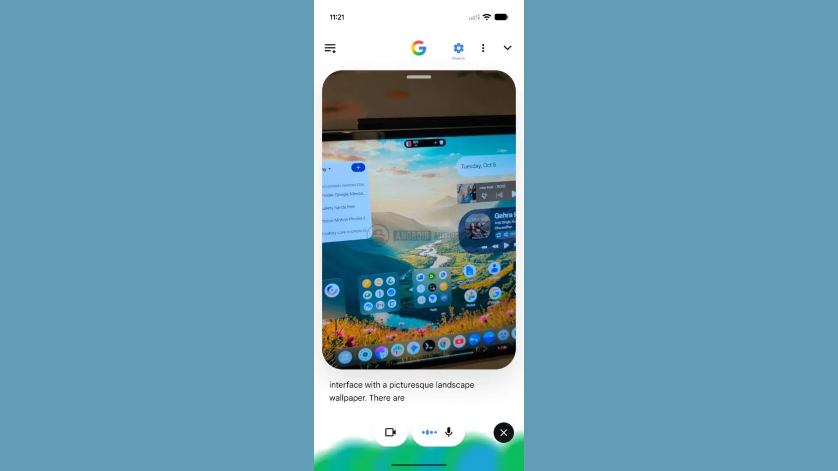 novo design busca ao vivo google android 2